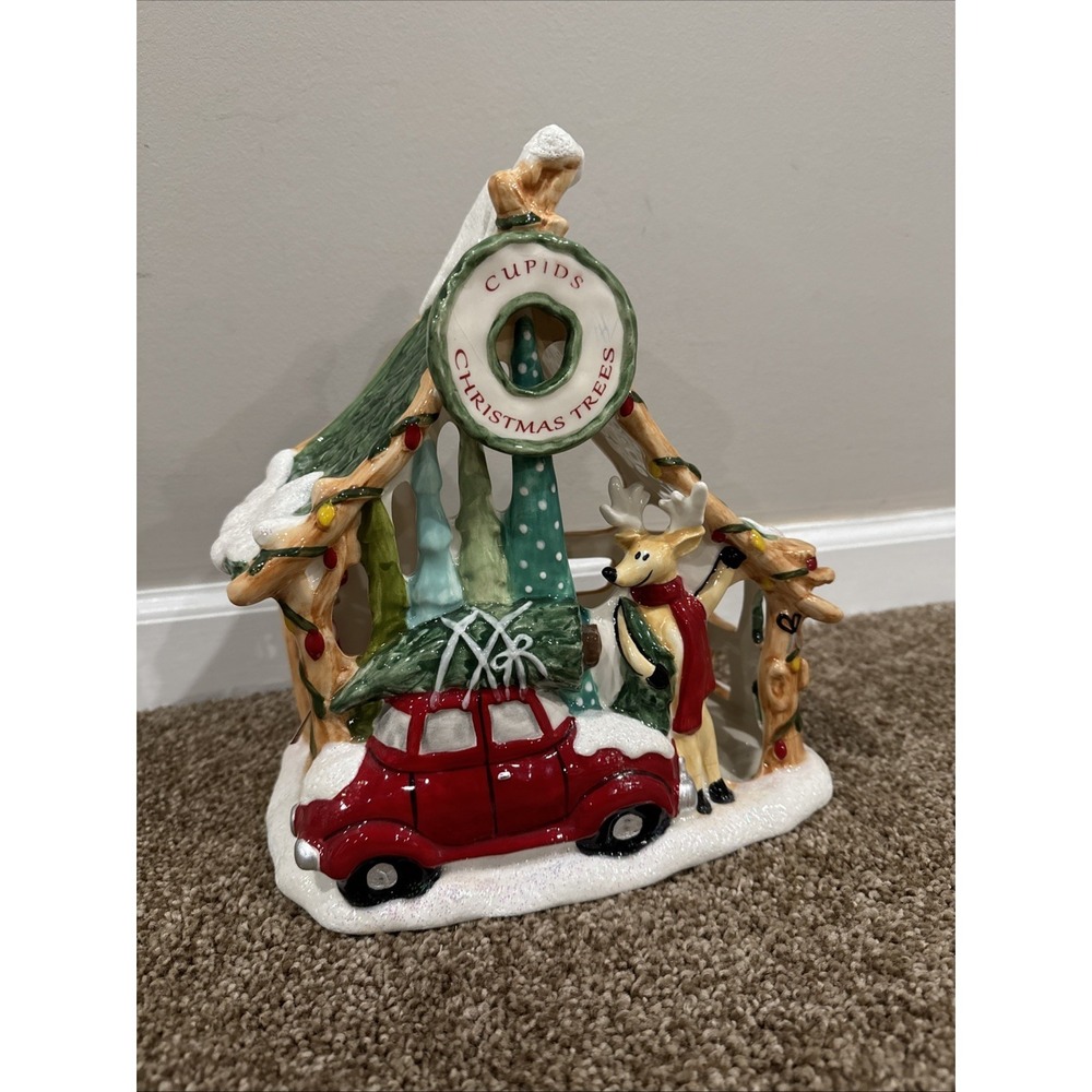 Blue Sky Clayworks Goldminc Christmas Large Cupids Christmas Tree Votive Holder